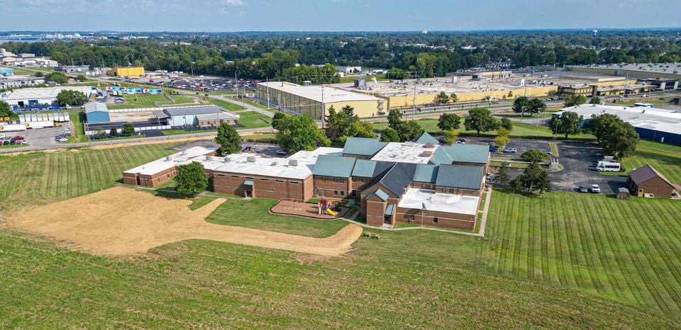 Aerial view of the RiverValley Behavioral Health campus