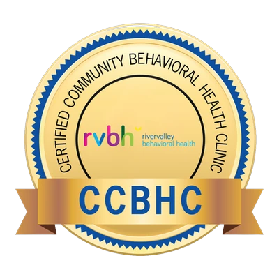 Certified Community Behavioral Health Clinic (CCBHC) badge for RiverValley Behavioral Health.